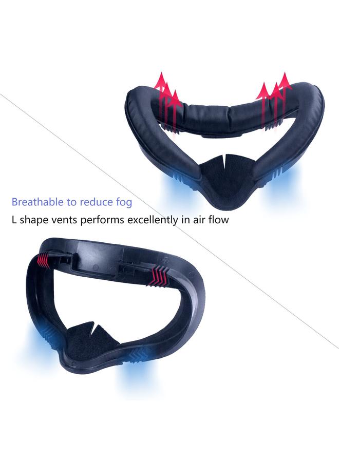 لسماعات الرأس Meta Quest 2 VR، 6 قطع/مجموعة وسادة عين بديلة للوجه (أسود) - Image 3